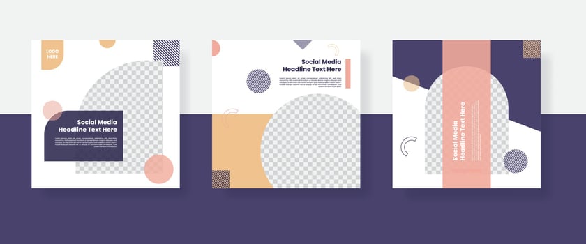 Food banner social media post template vector