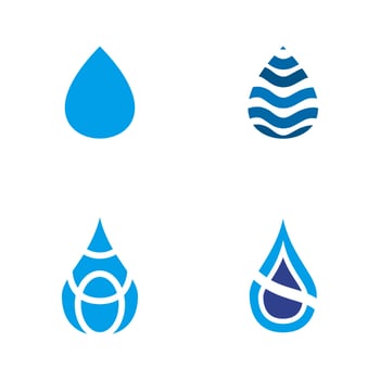 Water drop icon logo design template vector