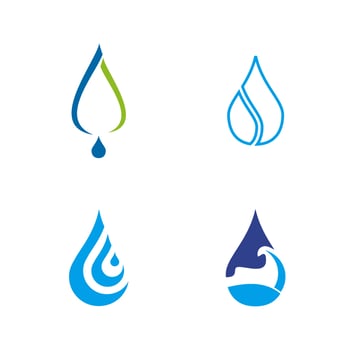 Water drop icon logo design template vector