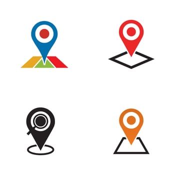Location point icon logo design template vector