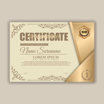 Diploma Certificate of achievement template vector