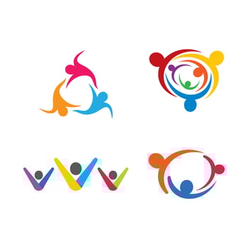 Community care logo images design vector