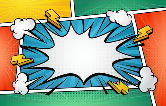 Comic Halftone Flat Background vector