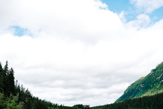 Alpine lake in summer photo