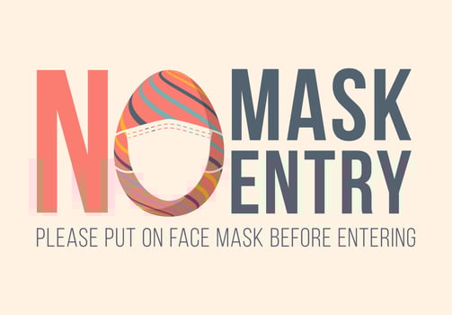 no mask no entry easter vector