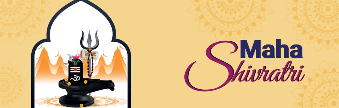 Graating card for maha shivratri illustration , poster or banner vector