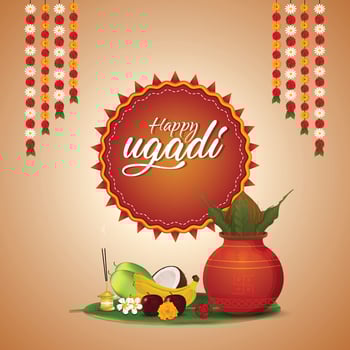 Illustration of gudi padwa celebration of india greeting card vector