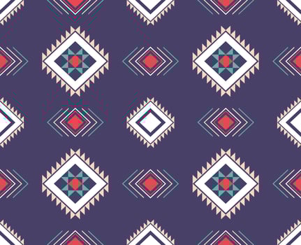 Geometric ethnic pattern traditional Design for background, carpet, wallpaper, clothing, wrapping, batik, fabric, sarong vector