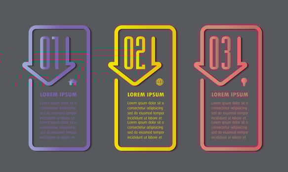 modern text box template, banner Infographics vector