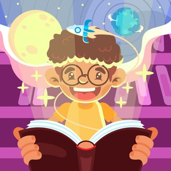 The Miracle of Book vector