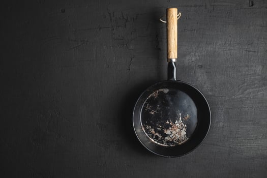 Top view of a cooking pan photo