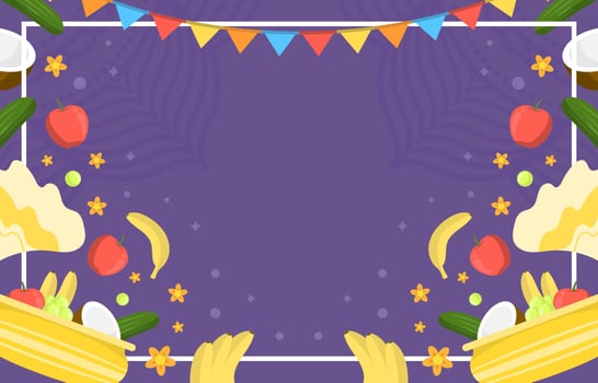 Flat Vishu Festivity Background vector