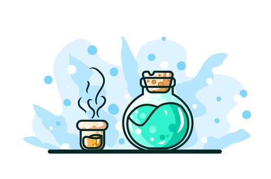 Energy potion illustration hand drawing vector