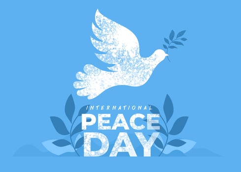 21 September, international peace day vector