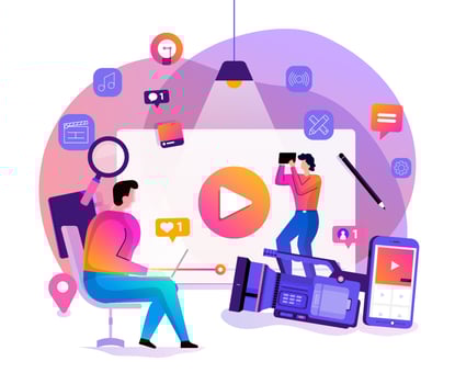 VLOG Video marketing vector