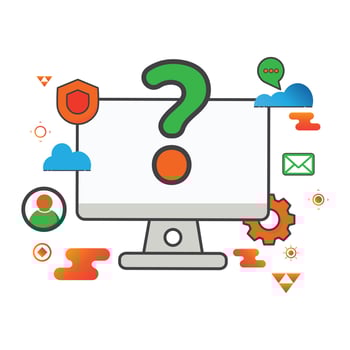 question illustration. computer illustration. Flat vector illustration. can use for, icon design element,ui, web, mobile app.
