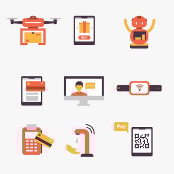 Untact Icon Collection vector