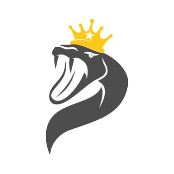 Snake Crown template design Vector illustration Isolated