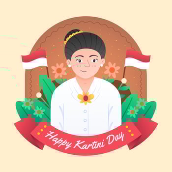 Happy Kartini Day Design vector