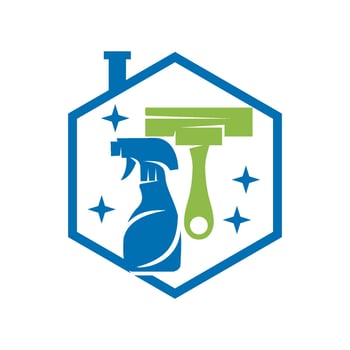Cleaning Service Wiper Spray Business design Template Vector
