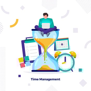 Time management in business vector