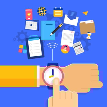 Time management in business vector