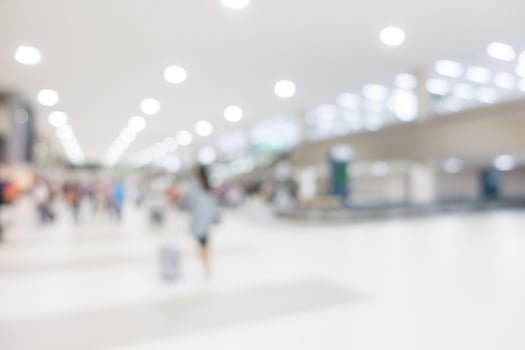 Abstract defocused airport interior for background photo