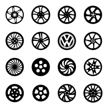 Different Design of Car Rims vector