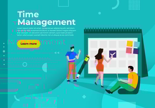 Time management in business vector