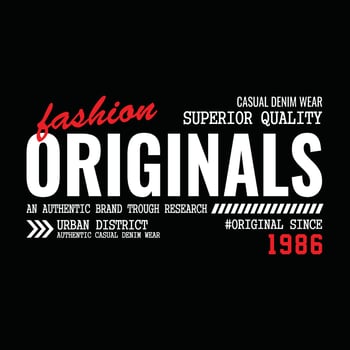 original urban clothing typography design vector