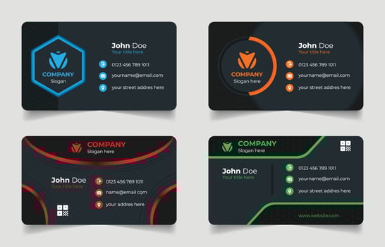Business Card Template Set vector
