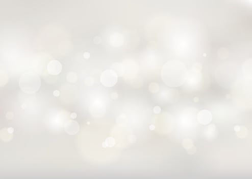Abstract soft white blurred background with bokeh lights. vector