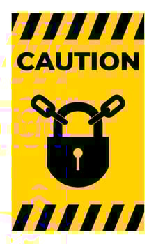 PPE Icon.Keep Locked Symbol Sign Isolate On White Background vector