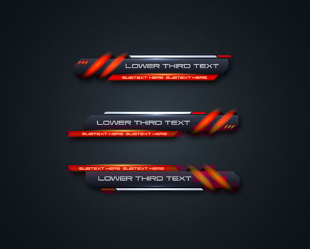 modern geometric lower third banner template design for broadcasting, live, streaming, video template. Vector Illustration
