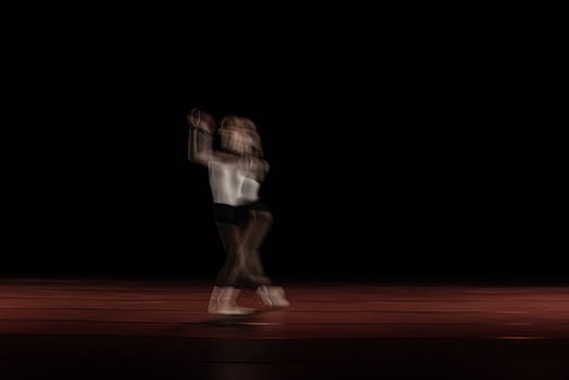 The abstract movement of the dance photo