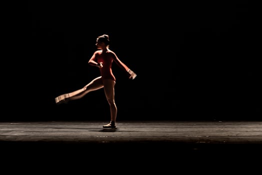 The abstract movement of the dance photo
