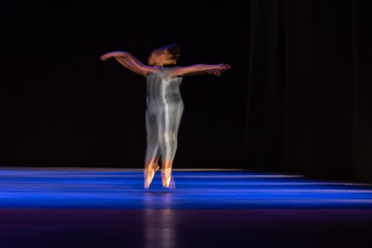The abstract movement of the dance photo