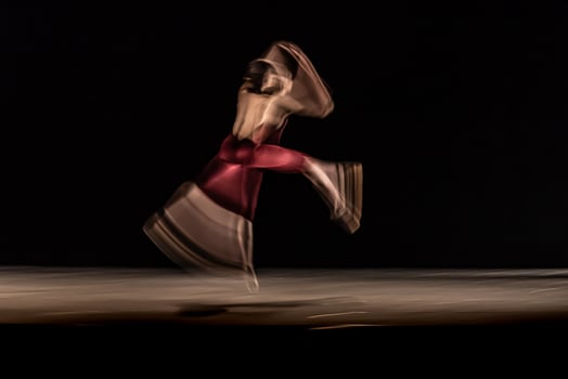 The abstract movement of the dance photo