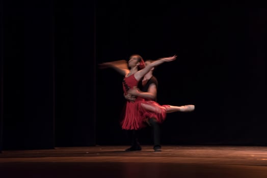The abstract movement of the dance photo