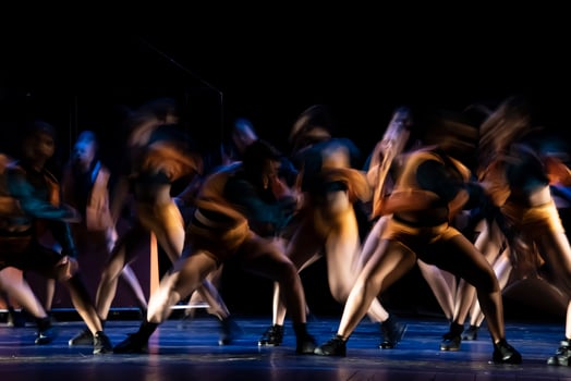 The abstract movement of the dance photo
