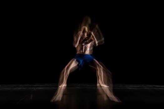 The abstract movement of the dance photo