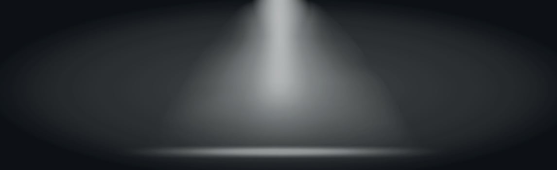 White and black panoramic background with white spotlights - Vector
