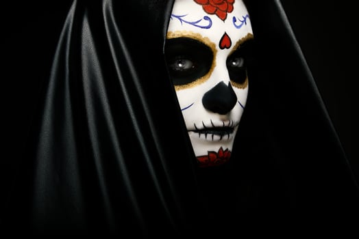 Sugar skull close-up headshot photo