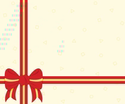 The Big Ribbon Bow for Decorative Wallpaper with Gift Box Theme. vector