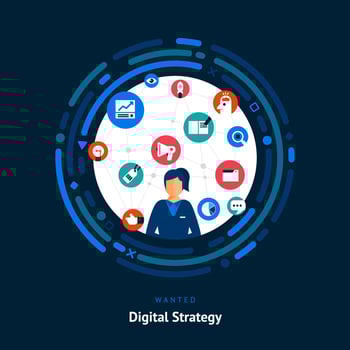 Digital Strategist Skills Wanted vector