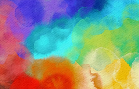 Fabulous Rainbow Splashes Watercolor Background vector