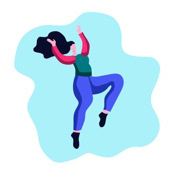 Vector character  Dancing woman