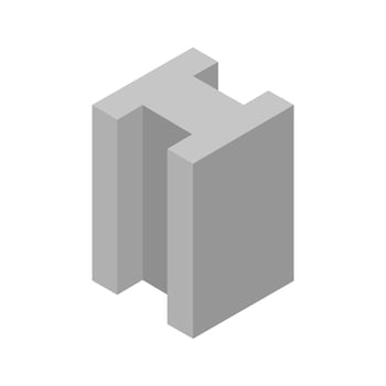 Isometric Building On White Background vector