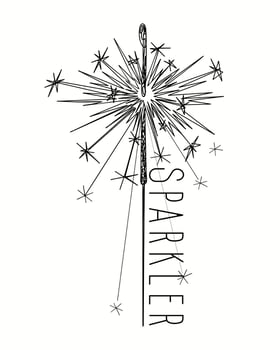 Abstract closeup of sparkler on white background vector