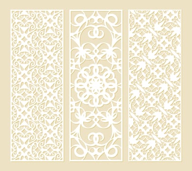 seamless die cut decorative pattern template vector